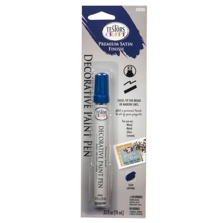 TESTORS CRAFT Testors Satin Sapphire Paint Pen Interior 531 g/L 0.33 oz 215155